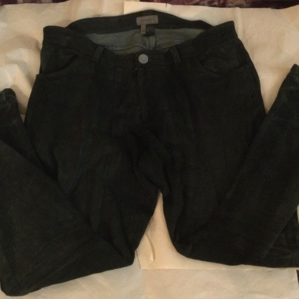 LEATHER SUEDE TROUSERS  TONY COHEN SIZE 54
